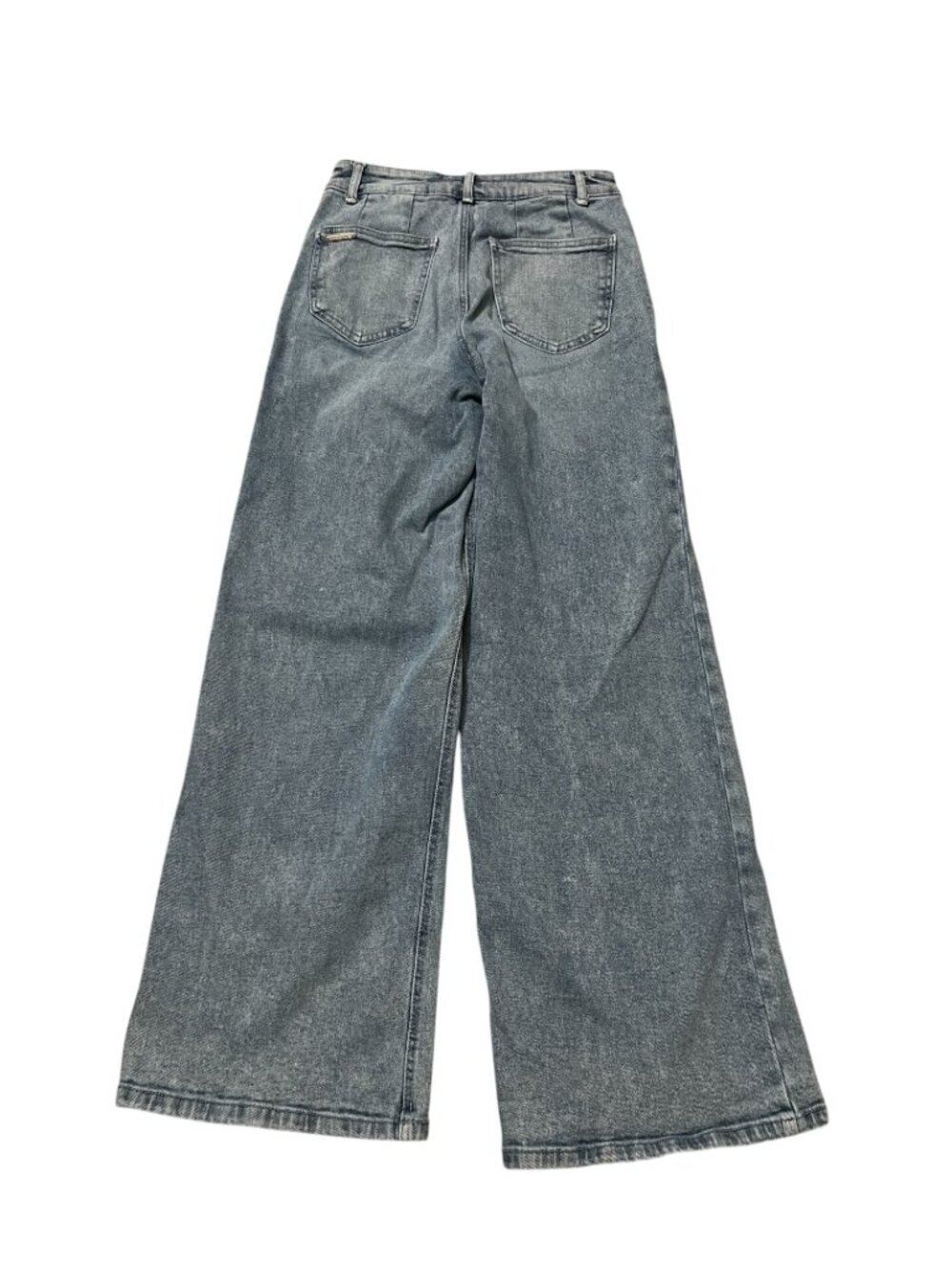 Michael Kors Wide Leg Jeans Gray Wash High Rise Pintuck Y2K 70s Style Waist 25" - Picture 3 of 12